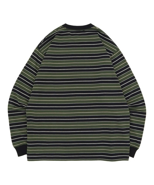 ニューエラ 長袖Tシャツ オーバーサイズ マルチボーダー（Tシャツ 