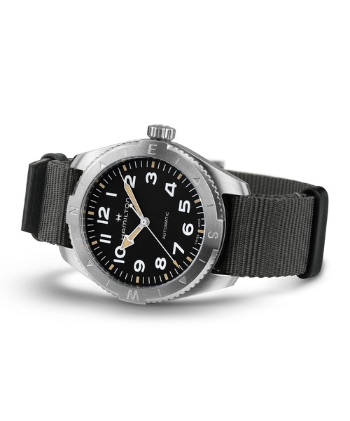 HAMILTON（ハミルトン）の「HAMILTON [ハミルトン] 腕時計 Khaki Field （カーキ フィールド） Expedition オート 自動巻き 41MM ブラック×グレー（アナログ腕時計・メンズ・ブラック・FREE）」の4枚目の写真