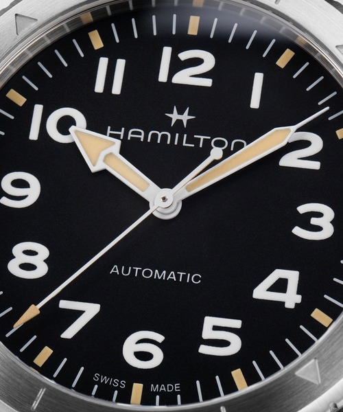 HAMILTON（ハミルトン）の「HAMILTON [ハミルトン] 腕時計 Khaki Field （カーキ フィールド） Expedition オート 自動巻き 41MM ブラック×グレー（アナログ腕時計・メンズ・ブラック・FREE）」の2枚目の写真