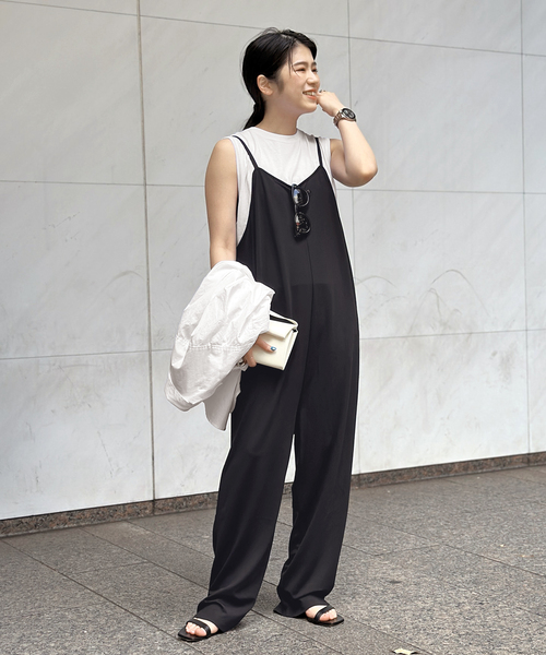 AP STUDIO エーピーストゥディオ C/N ストレートオールインワン C/N ストレートオールインワン（つなぎ/オールインワン）｜AP