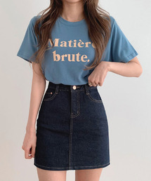 ロゴ入りTシャツ半袖 レディース 夏