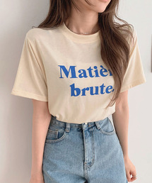 ロゴ入りTシャツ半袖 レディース 夏