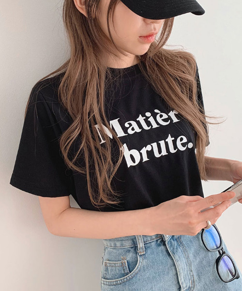 VIVID LADY(ビビッドレディー)の「ロゴ入りTシャツ半袖 レディース 夏(Tシャツ/カットソー・レディース・ブラック/クリーム/ブルー/ホワイト・FREE)」の4枚目の写真