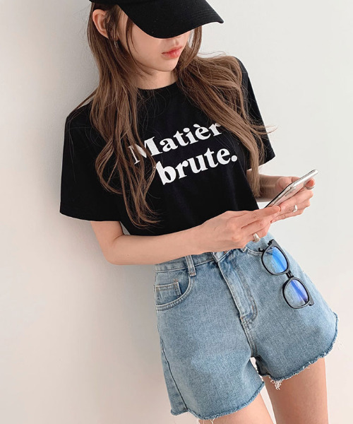 VIVID LADY(ビビッドレディー)の「ロゴ入りTシャツ半袖 レディース 夏(Tシャツ/カットソー・レディース・ブラック/クリーム/ブルー/ホワイト・FREE)」の13枚目の写真