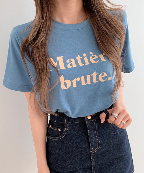 VIVID LADY(ビビッドレディー)の「ロゴ入りTシャツ半袖 レディース 夏(Tシャツ/カットソー・レディース・ブラック/クリーム/ブルー/ホワイト・FREE)」の22枚目の写真