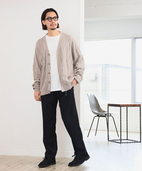 B:MING by BEAMS（ビーミングバイビームス）の「12ゲージ アーガイル カーディガン（カーディガン/ボレロ・メンズ・ブラック/ライトグレー・LARGE/MEDIUM/SMALL/X-LARGE）」の3枚目の写真