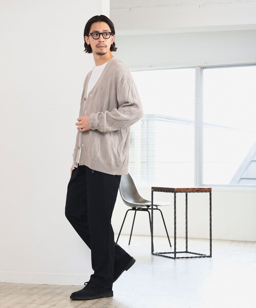 B:MING by BEAMS（ビーミングバイビームス）の「12ゲージ アーガイル カーディガン（カーディガン/ボレロ・メンズ・ブラック/ライトグレー・LARGE/MEDIUM/SMALL/X-LARGE）」の4枚目の写真