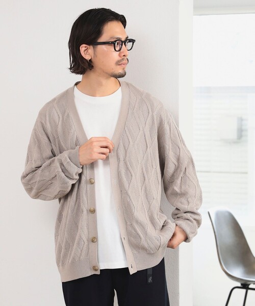 B:MING by BEAMS（ビーミングバイビームス）の「12ゲージ アーガイル カーディガン（カーディガン/ボレロ・メンズ・ブラック/ライトグレー・LARGE/MEDIUM/SMALL/X-LARGE）」の7枚目の写真