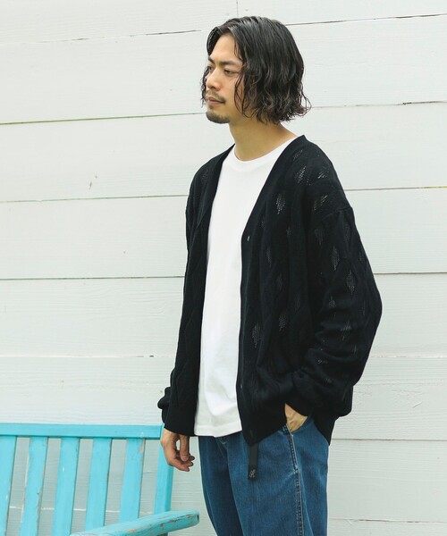B:MING by BEAMS（ビーミングバイビームス）の「12ゲージ アーガイル カーディガン（カーディガン/ボレロ・メンズ・ブラック/ライトグレー・LARGE/MEDIUM/SMALL/X-LARGE）」の11枚目の写真