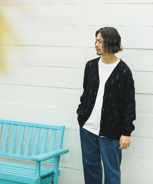 B:MING by BEAMS（ビーミングバイビームス）の「12ゲージ アーガイル カーディガン（カーディガン/ボレロ・メンズ・ブラック/ライトグレー・LARGE/MEDIUM/SMALL/X-LARGE）」の13枚目の写真
