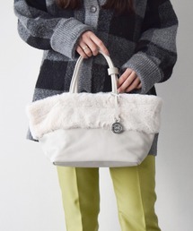 marco masi | 【MARCO MASI】フェイクファー切り替えハンドバッグ(Q46539)(ハンドバッグ)