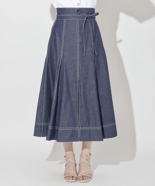 WILLSELECTION（ウィルセレクション）の「スリット入りデニムスカート（デニムスカート・レディース・インディゴブルー/ブルー・FREE）」の16枚目の写真