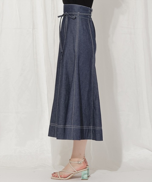 WILLSELECTION（ウィルセレクション）の「スリット入りデニムスカート（デニムスカート・レディース・インディゴブルー/ブルー・FREE）」の8枚目の写真