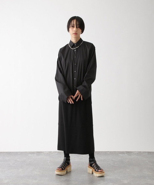 STERNBERG(スタンバーグ)の「2WAYコットンシャツ(シャツ/ブラウス・レディース・オフホワイト/ブルー系その他/ブラック・LARGE/MEDIUM)」の10枚目の写真