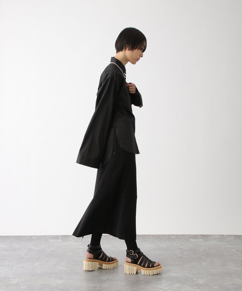 STERNBERG(スタンバーグ)の「2WAYコットンシャツ(シャツ/ブラウス・レディース・オフホワイト/ブルー系その他/ブラック・LARGE/MEDIUM)」の11枚目の写真