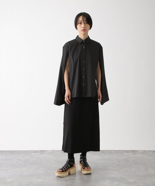 STERNBERG(スタンバーグ)の「2WAYコットンシャツ(シャツ/ブラウス・レディース・オフホワイト/ブルー系その他/ブラック・LARGE/MEDIUM)」の12枚目の写真