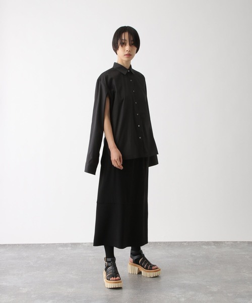 STERNBERG(スタンバーグ)の「2WAYコットンシャツ(シャツ/ブラウス・レディース・オフホワイト/ブルー系その他/ブラック・LARGE/MEDIUM)」の13枚目の写真