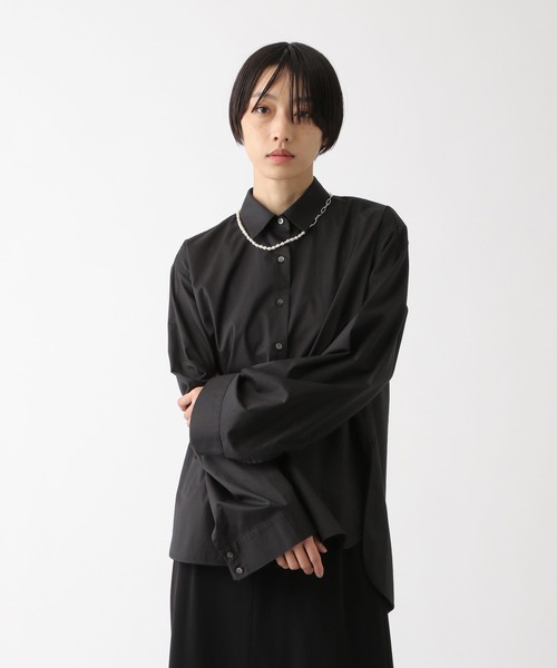 STERNBERG(スタンバーグ)の「2WAYコットンシャツ(シャツ/ブラウス・レディース・オフホワイト/ブルー系その他/ブラック・LARGE/MEDIUM)」の14枚目の写真