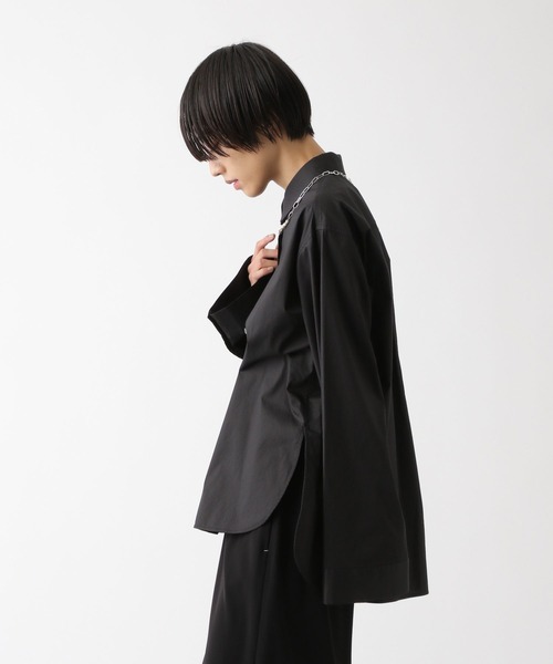 STERNBERG(スタンバーグ)の「2WAYコットンシャツ(シャツ/ブラウス・レディース・オフホワイト/ブルー系その他/ブラック・LARGE/MEDIUM)」の15枚目の写真