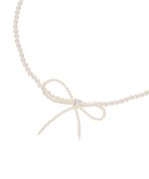 fifth（フィフス）の「パールリボンストーンブレスレット（ブレスレット・レディース・ホワイト・FREE）」の4枚目の写真