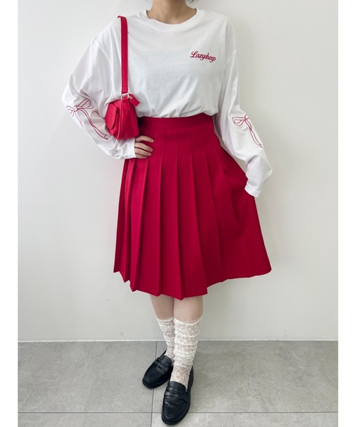 WC（ダブル シー）の「リボン刺繍ロンT（Tシャツ/カットソー・レディース・グレー/ホワイト/チャコールグレー・FREE）」の10枚目の写真