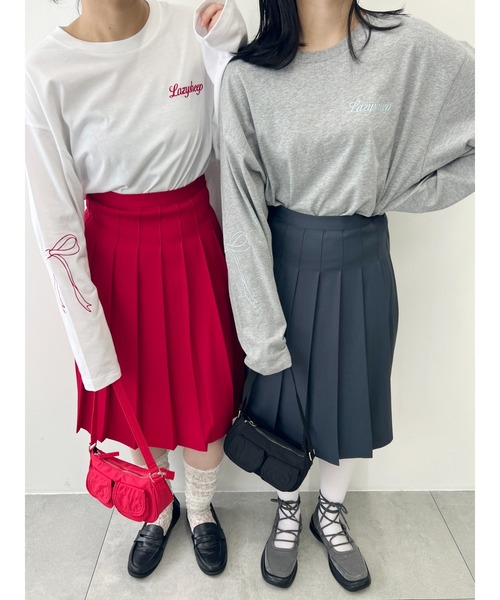 WC（ダブル シー）の「リボン刺繍ロンT（Tシャツ/カットソー・レディース・グレー/ホワイト/チャコールグレー・FREE）」の21枚目の写真