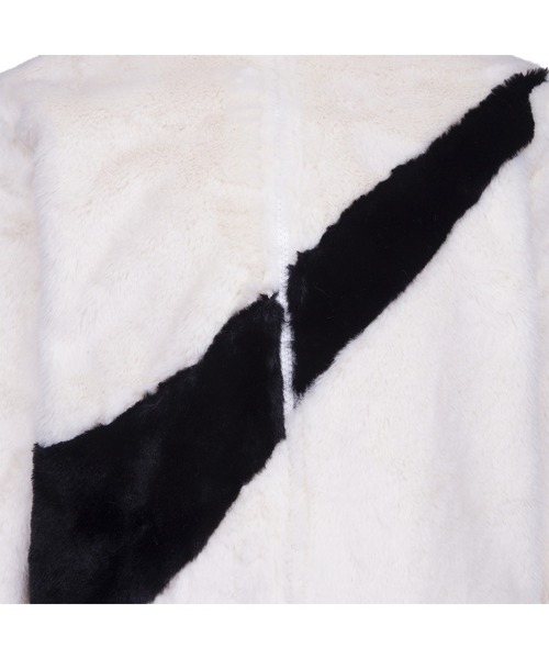 Nike フェイクファーコート ホワイト ブラック セール】【NIKE】BIG SWOOSH FAUX FUR JACKET/ファージャケット