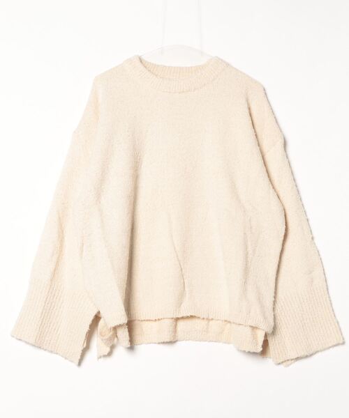 THE YOn(ザヨン)の「リボンカフルーズフィットブークレニットプルオーバー(ニット/セーター・レディース・アイボリー/ブラック/グレー・FREE)」の20枚目の写真