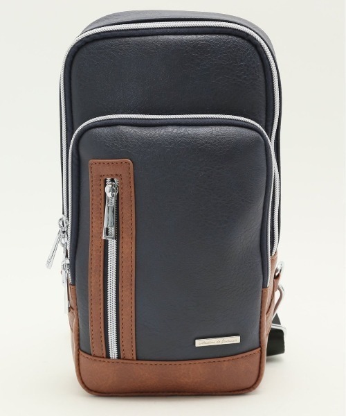 TAKA-Q（タカキュー）の「【両掛け仕様】タカキュー カラーコンビ ボディバッグ（ボディバッグ/ウエストポーチ・メンズ・ブラック/キャメル/ネイビー・FREE）」の3枚目の写真