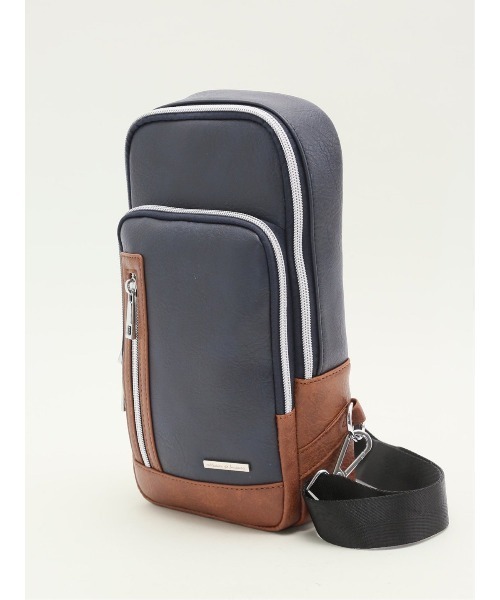 TAKA-Q（タカキュー）の「【両掛け仕様】タカキュー カラーコンビ ボディバッグ（ボディバッグ/ウエストポーチ・メンズ・ブラック/キャメル/ネイビー・FREE）」の9枚目の写真
