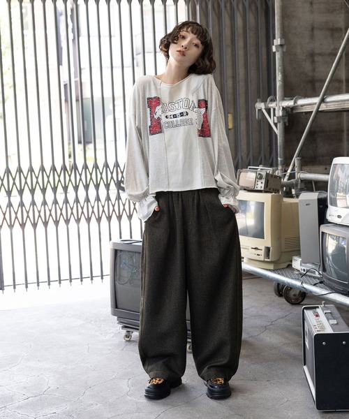 niko and（ニコアンド）の「リメイク風キャンディスリーブロングT