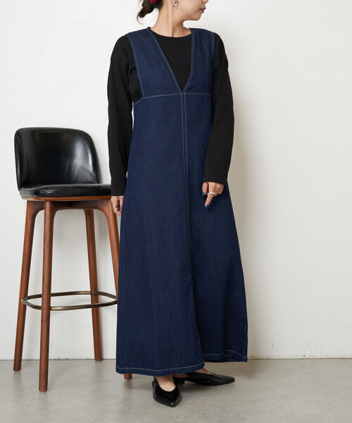 Jena espace merveilleux（ジェナ　エスパスメルヴェイユ）の「デニムジャンスカ（ワンピース・レディース・ブルー/ブラック・FREE）」の5枚目の写真