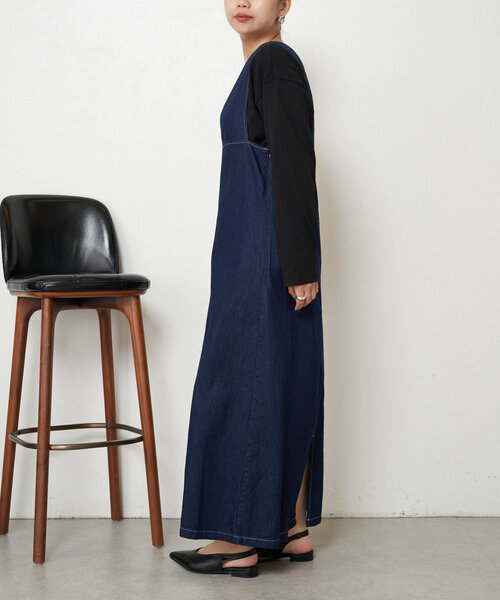 Jena espace merveilleux（ジェナ　エスパスメルヴェイユ）の「デニムジャンスカ（ワンピース・レディース・ブルー/ブラック・FREE）」の7枚目の写真
