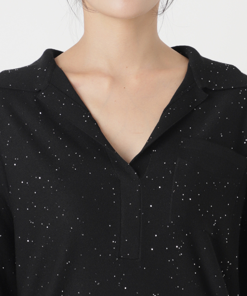 Noble（ノーブル）の「venit/ヴェニット スパンコールオープンカラー