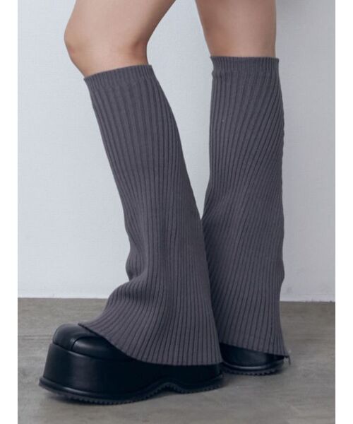 EMODA（エモダ）の「リブルーズレッグウォーマーズ（レッグウォーマー・レディース・ブラック/グレー・FREE）」の13枚目の写真