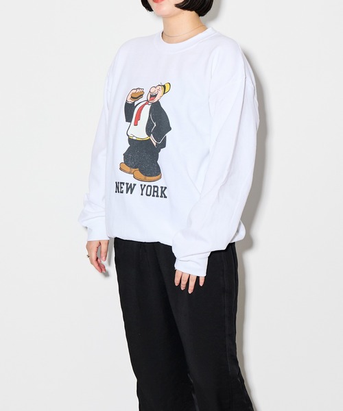 【 Good × POPEYE / グッドウェア × ポパイ 】 J・ウェリントン・ウィンピー ヴィンテージ プリント スウェット プルオーバー