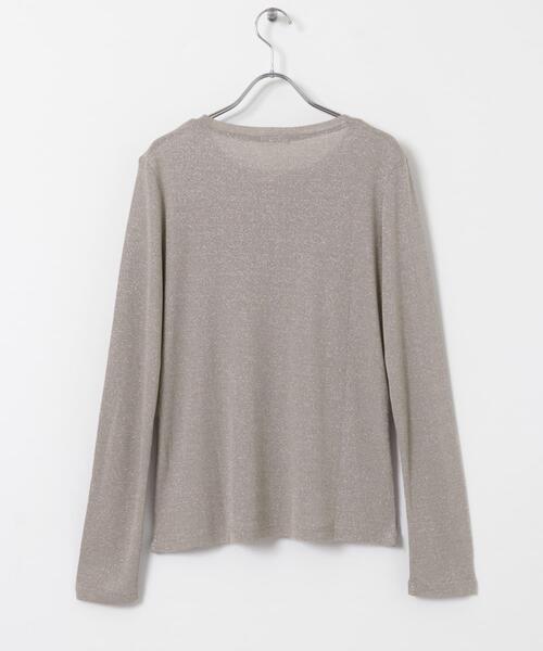 ITEMS URBANRESEARCH(アイテムズ アーバンリサーチ)の「クルーネックラメカットソー(Tシャツ/カットソー・レディース・ベージュ/ブラック/ミント・FREE)」の8枚目の写真