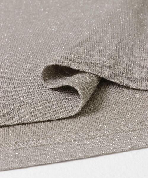 ITEMS URBANRESEARCH(アイテムズ アーバンリサーチ)の「クルーネックラメカットソー(Tシャツ/カットソー・レディース・ベージュ/ブラック/ミント・FREE)」の9枚目の写真