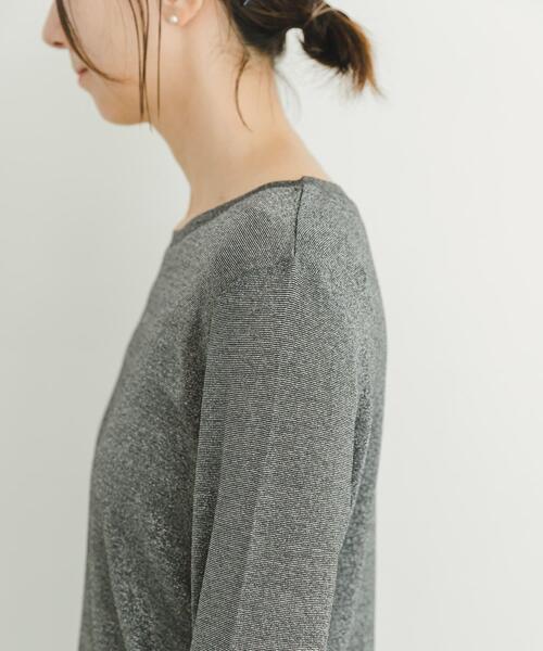 ITEMS URBANRESEARCH(アイテムズ アーバンリサーチ)の「クルーネックラメカットソー(Tシャツ/カットソー・レディース・ベージュ/ブラック/ミント・FREE)」の18枚目の写真