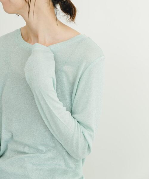 ITEMS URBANRESEARCH(アイテムズ アーバンリサーチ)の「クルーネックラメカットソー(Tシャツ/カットソー・レディース・ベージュ/ブラック/ミント・FREE)」の21枚目の写真