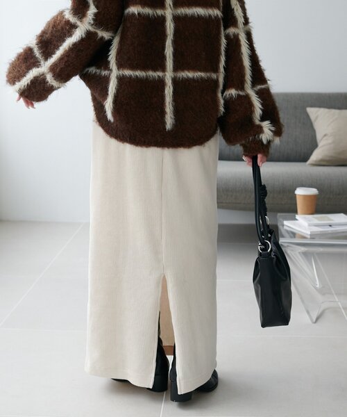 DISCOAT(ディスコート)の「カットコールナロースカート(スカート・レディース・チャコールグレー/オレンジ/アイボリー・MEDIUM/LARGE/SMALL)」の7枚目の写真