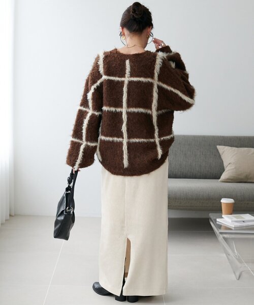 DISCOAT(ディスコート)の「カットコールナロースカート(スカート・レディース・チャコールグレー/オレンジ/アイボリー・MEDIUM/LARGE/SMALL)」の10枚目の写真