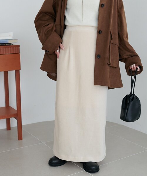 DISCOAT(ディスコート)の「カットコールナロースカート(スカート・レディース・チャコールグレー/オレンジ/アイボリー・MEDIUM/LARGE/SMALL)」の11枚目の写真