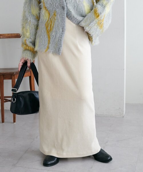 DISCOAT(ディスコート)の「カットコールナロースカート(スカート・レディース・チャコールグレー/オレンジ/アイボリー・MEDIUM/LARGE/SMALL)」の15枚目の写真