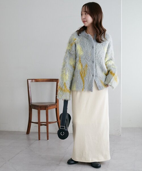 DISCOAT(ディスコート)の「カットコールナロースカート(スカート・レディース・チャコールグレー/オレンジ/アイボリー・MEDIUM/LARGE/SMALL)」の16枚目の写真