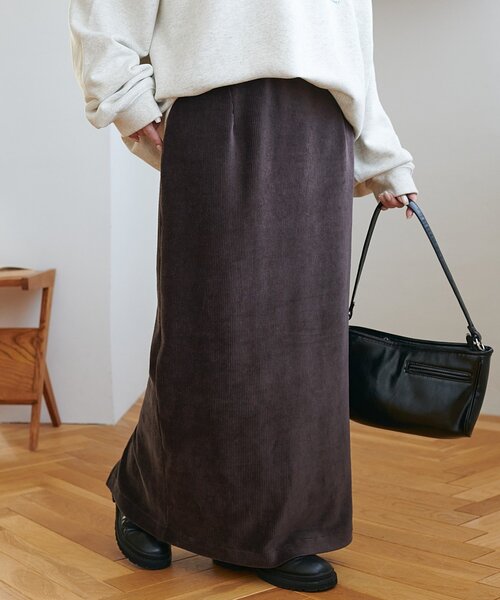 DISCOAT(ディスコート)の「カットコールナロースカート(スカート・レディース・チャコールグレー/オレンジ/アイボリー・MEDIUM/LARGE/SMALL)」の21枚目の写真