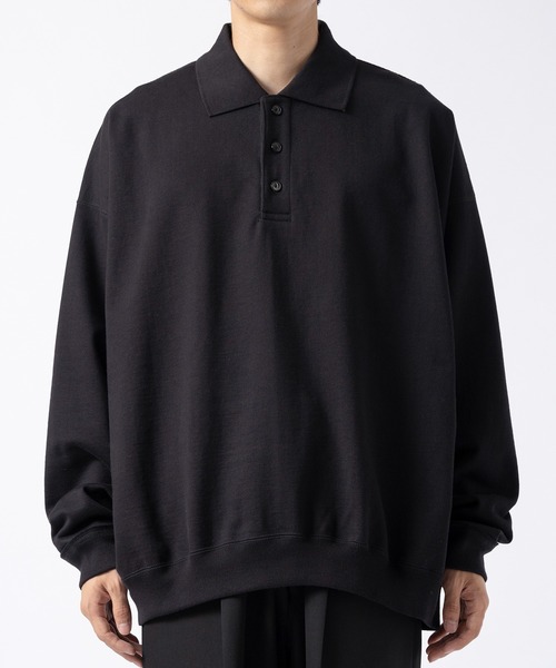 markaware（マーカウェア）の「POLO COLLAR HUGE（スウェット・メンズ・グレー/ブラック・1）」の4枚目の写真