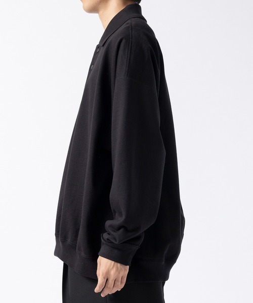 markaware（マーカウェア）の「POLO COLLAR HUGE（スウェット・メンズ・グレー/ブラック・1）」の5枚目の写真