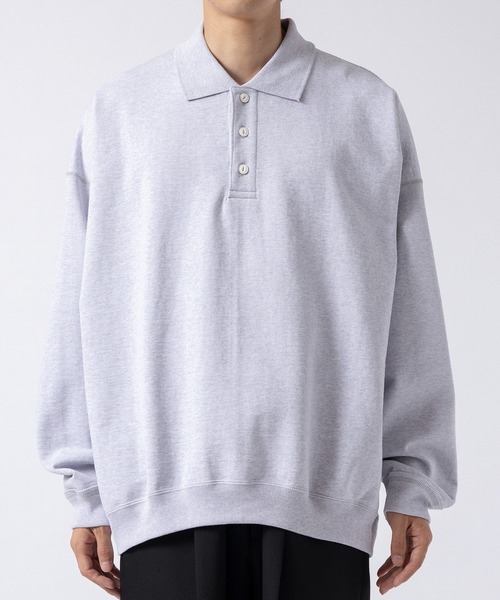 markaware（マーカウェア）の「POLO COLLAR HUGE（スウェット・メンズ・グレー/ブラック・1）」の12枚目の写真