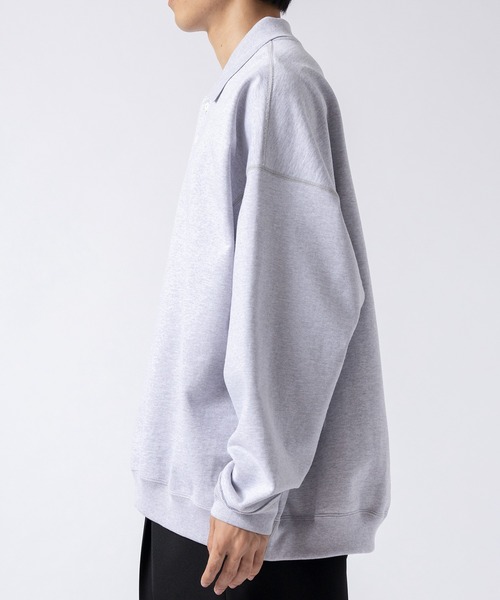 markaware（マーカウェア）の「POLO COLLAR HUGE（スウェット・メンズ・グレー/ブラック・1）」の13枚目の写真